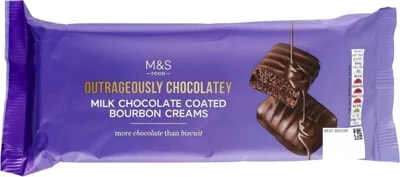 Marks & Spencer Sušenky s čokoládovou náplní v mléčné čokoládě