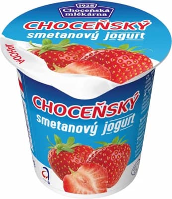 Choceňská mlékárna Choceňský smetanový jogurt jahoda