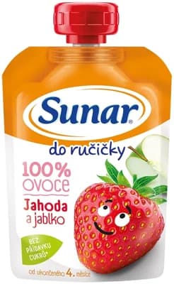 Sunar Do Ručičky Ovocná kapsička jahoda a jablko od 4. měsíce