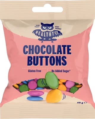 HealthyCo Chocolate Buttons čokoládové bonbóny