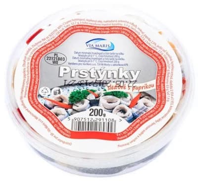 Via Maris Sleďové prstýnky s paprikou chlaz. (pevný podíl 150g)