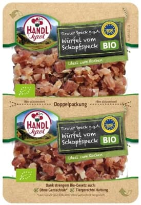 Handl Tyrol BIO Tyrolské kostičky slaniny PGI 2×40 g
