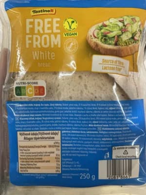 Bílý chléb bez lepku Tastino