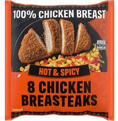 Iceland Kuřecí steakové řízky obalované v pikantní strouhance