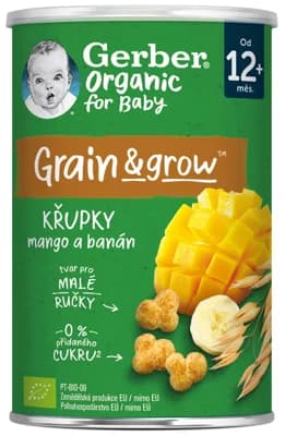 Gerber organic BIO Křupky s mangem a banánem