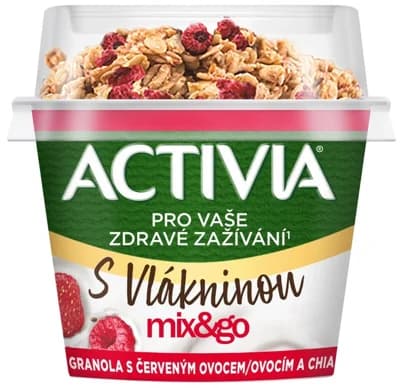 Activia Mix&Go Granola s červeným ovocem a chia
