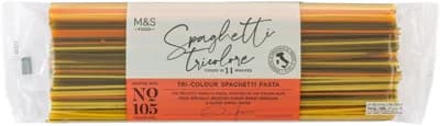Marks & Spencer Tříbarevné sušené špagety s rajčaty a špenátem