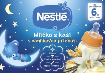 Nestlé Mlíčko s kaší s vanilkovou příchutí 2×200 ml