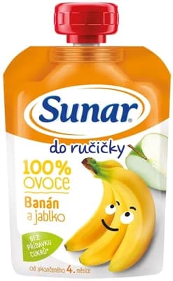 Sunar Do Ručičky Ovocná kapsička banán a jablko od 4. měsíce