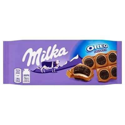 Milka Oreo Sandwich mléčná čokoláda a sušenky 16 x
