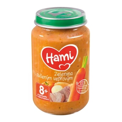 Hami Příkrm zelenina s dušeným vepřovým