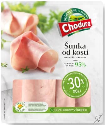 Chodura Šunka od kosti se sníženým obsahem soli