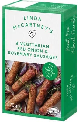 Linda McCartney's Vegetariánské tyčinky s červenou cibulí a rozmarýnem, mražené (6 ks)