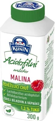 Mlékárna Kunín Acidofilní mléko malina