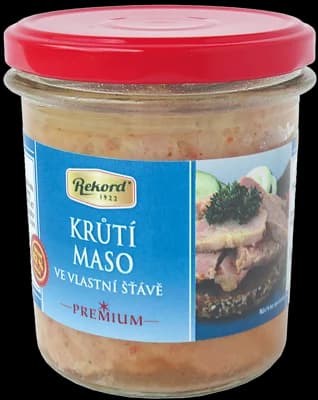 Rekord Krůtí maso ve vlastní šťávě - sklo