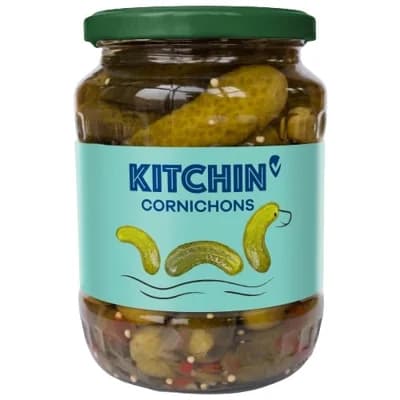 Kitchin Okurky Cornichons ve sladkokyselém kořeněném nálevu 3–6 cm