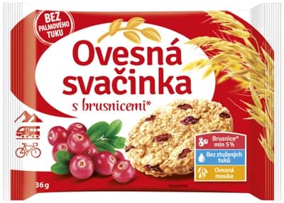 Ovesná svačinka S brusinkami