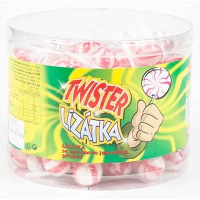 Twister lízátka smetanovo-jahodová 100 x