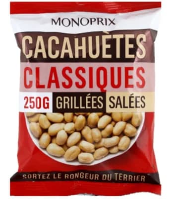 Monoprix Pražené a solené arašídy loupané