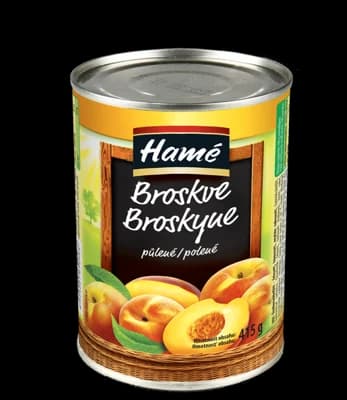 Hamé Broskve loupané, půlené