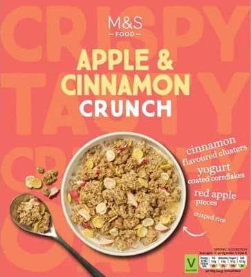 Marks & Spencer Křupavé ovesné vločky s jablkem a skořicí