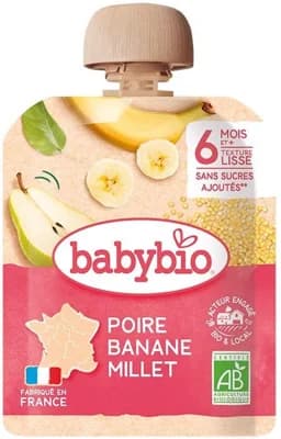 Babybio BIO Kapsička hruška, banán a proso