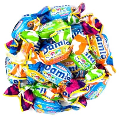 NUTSMAN Ovocné kyselé karamelky Damla Sour Fruit Bursts Množství: