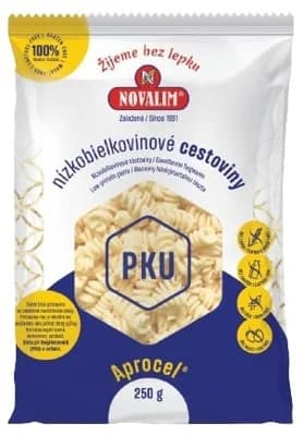 Novalim Aprocel nízkobílkovinové těstoviny spirály