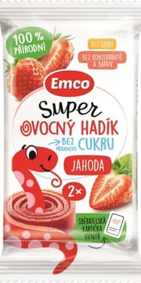 Emco Super ovocný hadík jahoda