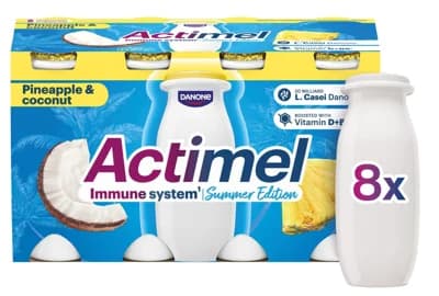 Actimel Probiotický jogurtový nápoj ananas a kokos 8×100 g