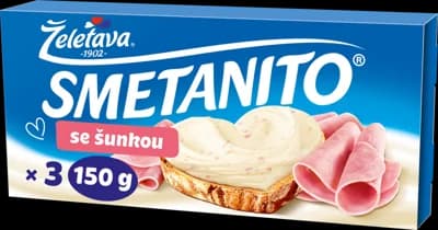 Smetanito Tavený sýr se šunkou (3 ks)