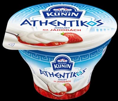 Mlékárna Kunín Athentikos jogurt na jahodách