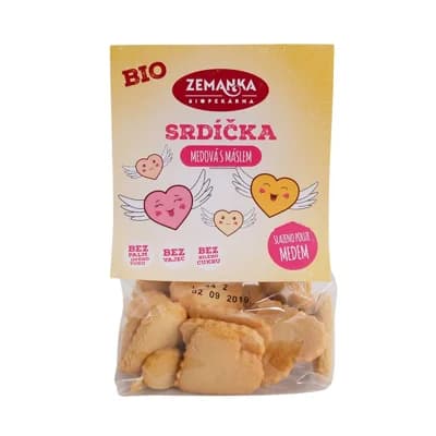 Zemanka Medová bio srdíčka s máslem