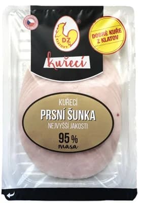 DZ Klatovy Kuřecí prsní šunka nejvyšší jakosti krájená