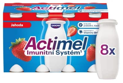 Actimel Probiotický nápoj jahoda 8×100 g