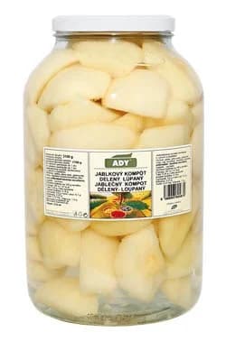 ADY Jablka loupaná dělená kompot 3,