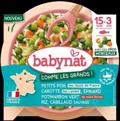 Babynat Rizoto se zeleninou a divokou treskou