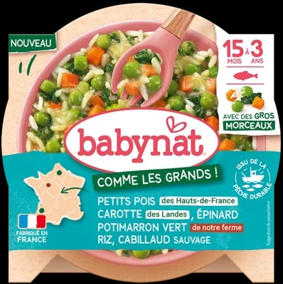 Babynat Rizoto se zeleninou a divokou treskou