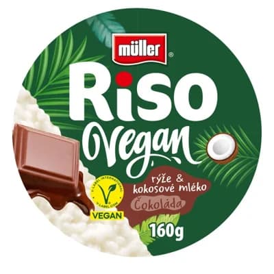 Müller Riso Vegan Dezert z rýže a kokosového mléka MIX (čokoláda, nebo vanilka)