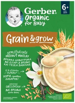 Gerber Organic BIO Nemléčná kaše s příchutí vanilky