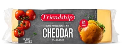 Friendship Cheddar plátky tavené