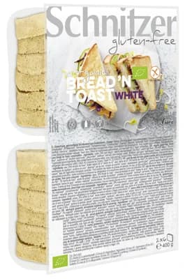 Schnitzer BIO Chléb toustový světlý, bez lepku (2x6ks)