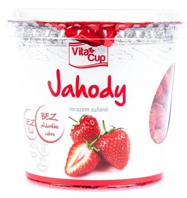 VitaCup Jahody plátky lyofilizované