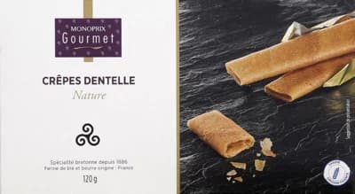 Monoprix Gourmet Křupavé sušenky ve tvaru palačinek