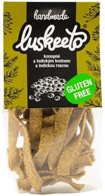Luskeeto Luštěninové krekry konopné s indickým kmínem