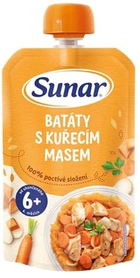Sunar Příkrm batáty s kuřecím masem, 6 m+