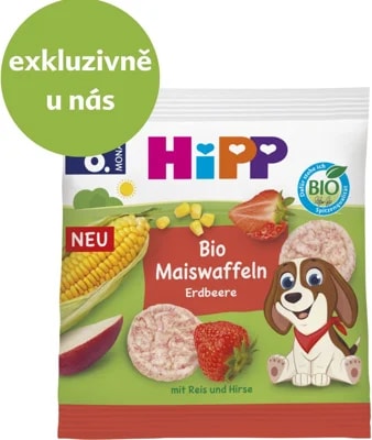 HiPP BIO Kukuřičné oplatky jahoda