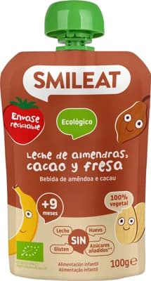 Smileat BIO Kapsička mandlové mléko, banán, jahoda a kakao
