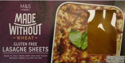 Marks & Spencer Lasagne z kukuřičné a rýžové mouky bezlepkové