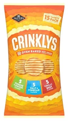 Iceland Jacob's Crinklys Krekry multipak, 3 příchutě, 15ks